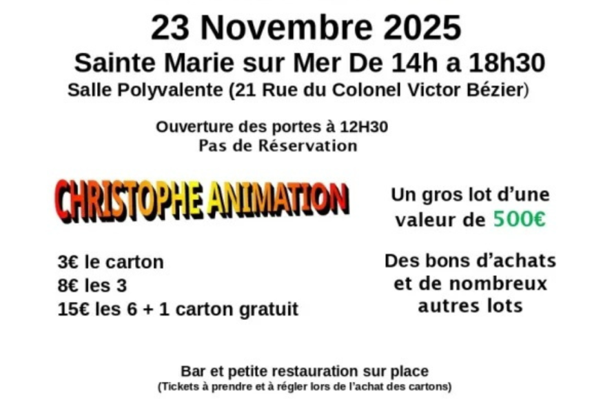 LOTO, le 23 novembre 2025 organisé par Jade FM et Equilib'retz